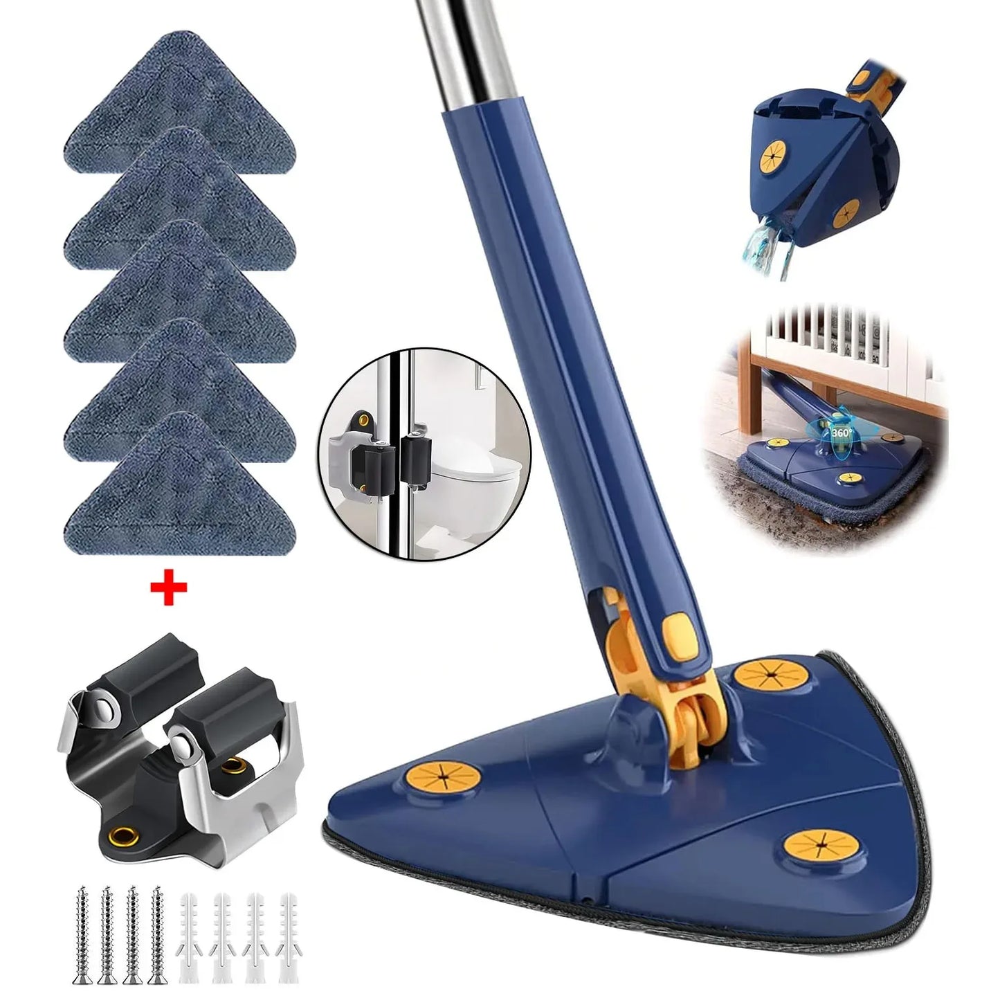 360-degree Telescopic Triangle Mop