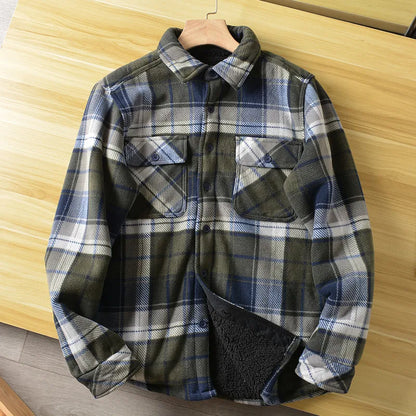 Sherpa Fleece Flannel Jacket