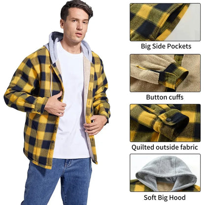 Men's Cozy Fleece Flannel Jacket