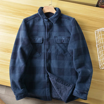 Sherpa Fleece Flannel Jacket