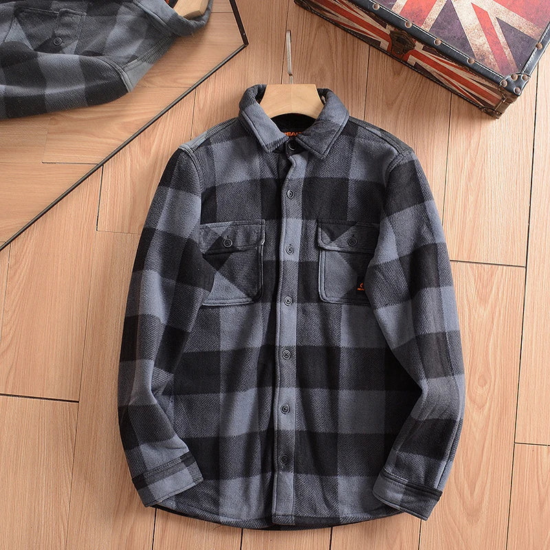 Sherpa Fleece Flannel Jacket