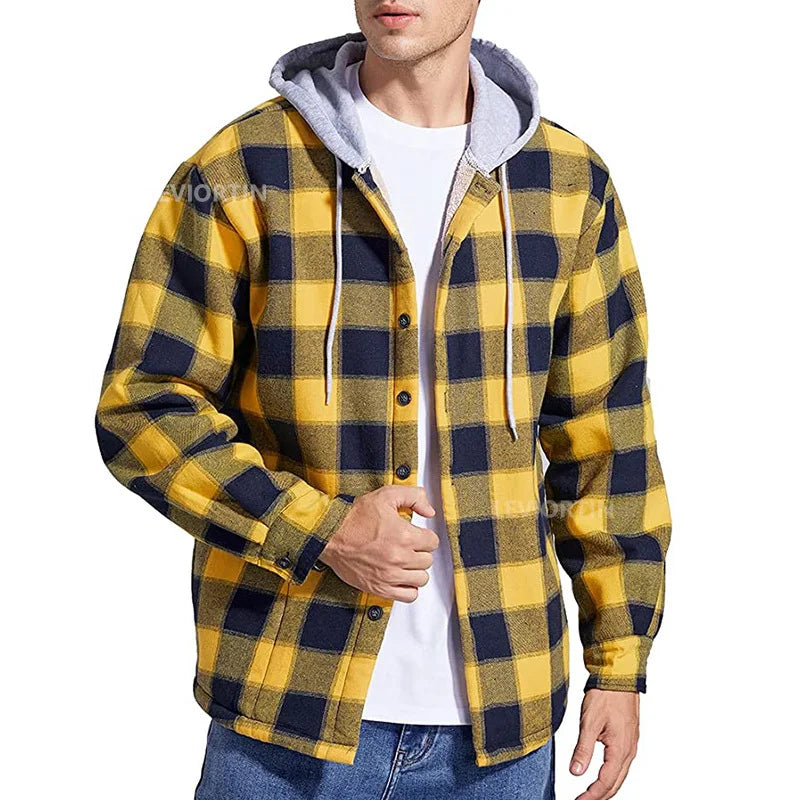 Men's Cozy Fleece Flannel Jacket