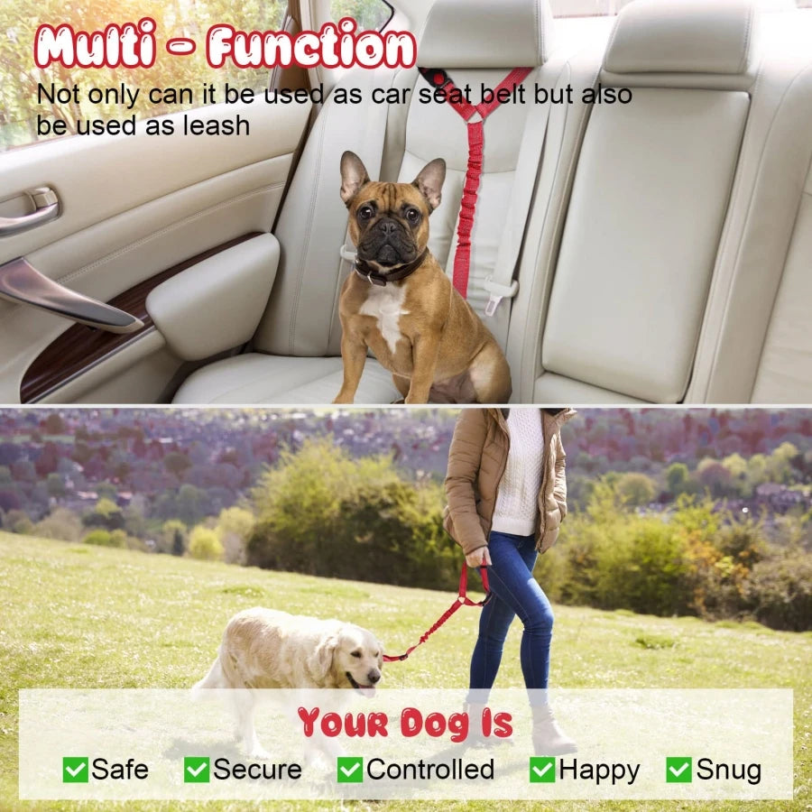 Reflective Car Seat Belt Dog Leash