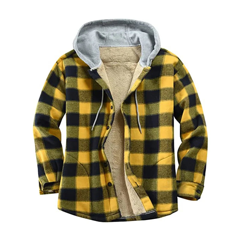 Men's Cozy Fleece Flannel Jacket